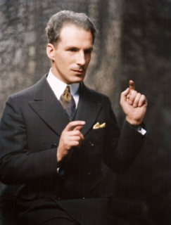 Theremin, Mr., portrait photograph, 1928 May 3. (Colorised black and white print).