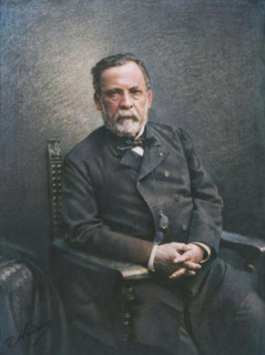 Louis Pasteur, negative 1886; print 1886-1900. (Colorised black and white print).