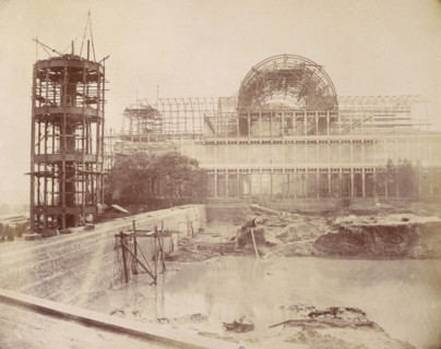 'The North end of the Building from the Reservoir', Crystal Palace, Sydenham, 1852-1854. Designed