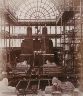 'Preparations for the erection of the Colossi of Aboo Simbel', Crystal Palace, Sydenham, 1852-1854.