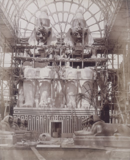 'The Colossi of Aboo Simbel in Process of Painting', Crystal Palace, Sydenham, 1852-1854. Designed