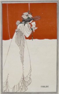 'Isolde', 1899. Isolde drinking from a goblet. Based on the medieval romance "Tristan and Isolde".