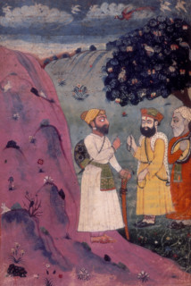 Guru Nanak, manuscript painting, early 18th century. Guru Nanak, the founder of Sikhism, and his