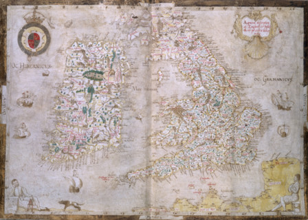 Map of Great Britain and Ireland, c1564-c1570. 'A general description of England & Irelad [sic]