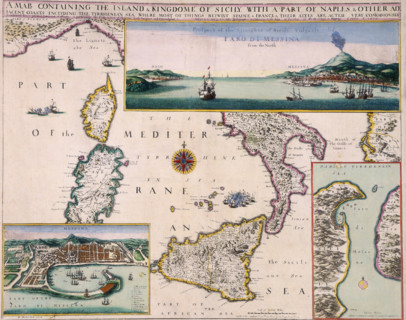 'A Map Containing the Island and Kingdome of Sicily with a Part of Naples', 1676. '...& Other