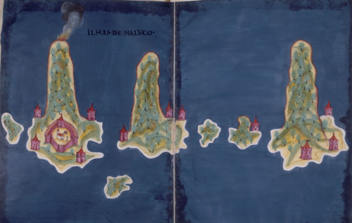 'Ilhas de Maluco', a map of the islands of the Moluccas, Indonesia, 1646. Showing from left to