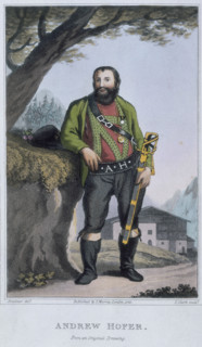 Andrew Hofer, 1820. Carrying a sword, and with his initials on his belt. A traditional Tyrolean