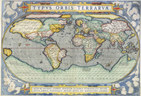 Ortelius World Map, 1570. The map speculates the existence of Terra Australis (nondum cognita), a