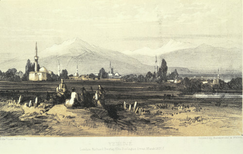 Yenidjé, 1851. View of Yianitsa (Giannitsa), formerly an Ottoman city, famous for its tobacco, in