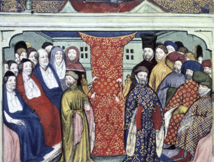 Richard II's empty throne, Westminster Hall, London, 30 September 1399, (c1400). Richard was