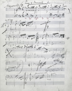 Elgar's sketch of his 'Pomp and Circumstance March no 1', 1901. Elgar was a self-taught composer