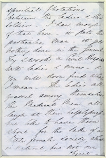 Letter from Florence Nightingale, c1854-c1856. Florence Nightingale arrived at Scutari in 1854 to