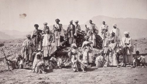 Afreedie Picket near Jamrood, Northwest Frontier Province, (now Pakistan), 1878. Jamrud is located