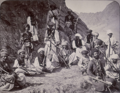 Khan of Lalpura and followers, Afghanistan, 1878.