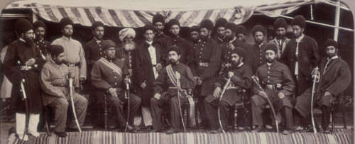 The Amir Yakoob Khan and Sirdars of Kabul at Gandamak, Afghanistan, 29 May 1879. Amir Yakub Khan,