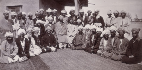 Kohistani chiefs, Kabul, Afgnanistan, c1880. Leaders from the Kohistan area of Afghanistan. Some of