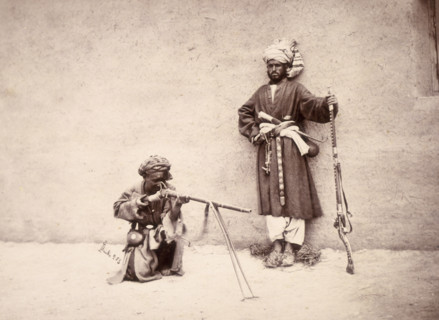 Kohistani and Hazara combatants, Kabul, Afghanistan, c1880. These men are from Kohistan, an area