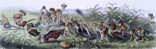 'Water lilies and water fairies of the period', c1869-c1870. 'This is part of the Triumphal