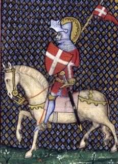 St Maurice as a knight, late 14th century. A romantic image of the saint in armour, embodying the