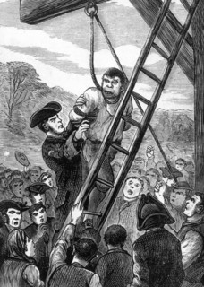 Sweeney Todd at the scaffold, c1880. Sweeney Todd's barber shop was a death trap for unwary