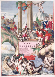 Title page of a maritime atlas, c1693-c1694. This is from volume II of the "Atlas Maritime",