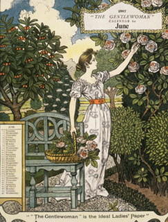 The Gentlewoman Calendar for June 1897. Describing itself as the 'ideal Ladies' paper', "The