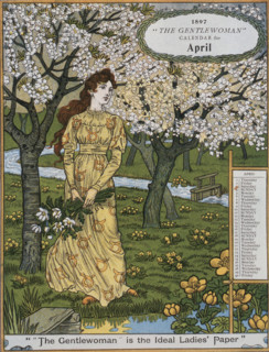 The Gentlewoman Calendar for April 1897. Describing itself as the 'ideal Ladies' paper', "The