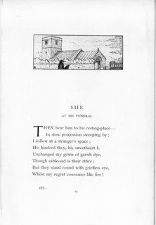 'She at His Funeral', c1898. Poem by Thomas Hardy (1840-1928). "They bear him to his resting place-