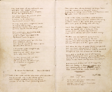 The Gondal Poems by Emily Brontë, 1844-1848. English novelist and poet Emily Jane Brontë