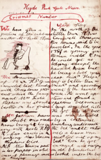Hyde Park Gate News, family magazine produced by Virginia Woolf and Vanessa Bell, 1891-1892. Page