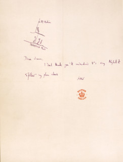 Note to James Strachey from Leonard Woolf, c1915-c1924. Map and note to British psychoanalyst James