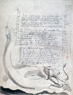 The illustrated poem 'The Four Zoas', by William Blake, c1797. "Vala, or The Four Zoas" is one of