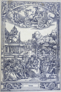 The planet Venus and lovers, c1535. Venus, personification of love and pleasure, rides across the