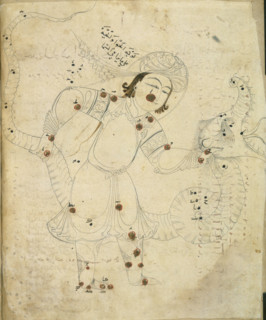 The snake charmer, 10th century. A Persian representaion of the constellation Ophiuchus, otherwise