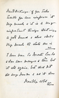 Letter to Lord Alfred Douglas from his father Lord Queensberry, c1890s. '...handwriting, If you