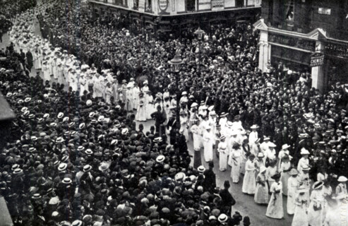 The Cortege of Emily Wilding Davison, London, June 14, 1913. British suffragette Emily Wilding