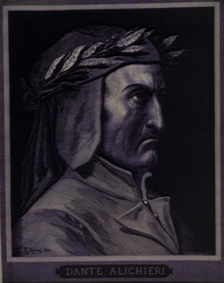Portrait of Dante Alighieri, 1861. Italian poet (1265-1321), author of the Divine Comedy. From