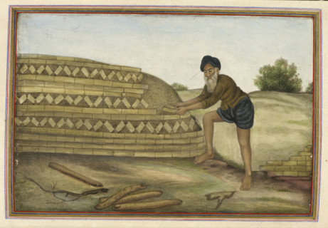 A brickmaker, 1825. From Tashrih Al Aqvam An Account Of Origins And Occupations Of Some Of The