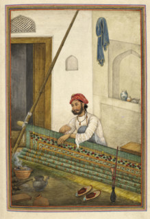A screen-maker, possibly of the Dumna caste, 1825. From Tashrih Al Aqvam An Account Of Origins And