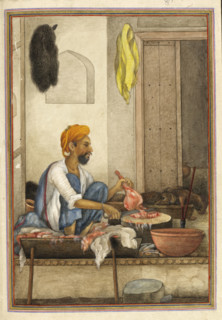 Badhak or Qassab, the caste of butcher, 1825. From Tashrih Al Aqvam An Account Of Origins And
