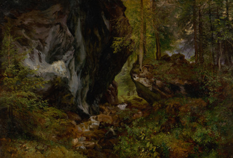 Forest interior, 1845-1860.