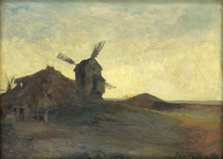 Landscape with windmill, 1900.
