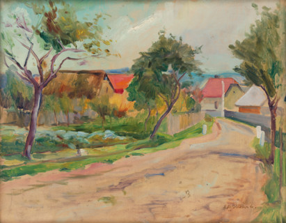 Village scene, 1940.