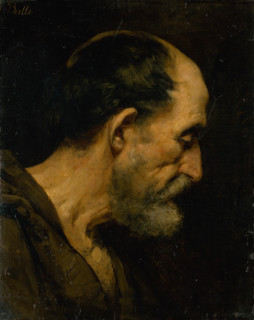 Head study of an old man, 1880-1900.