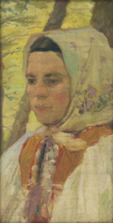 Head of a seated young woman, c1905.