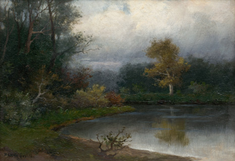 Landscape with pond, c 1900.