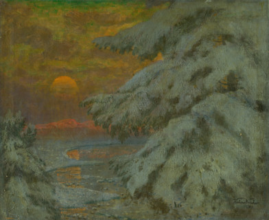 Sunset in winter, 1917.