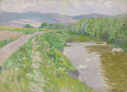 Landscape with a river, 1890-1910.