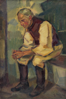 Study of a Seated Old Man, around 1935.