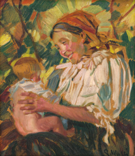 A Village Mother with a Child, 1926.